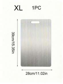 Silver Stainless Steel Chopping Board, Suitable For Both Sides, Ideal For Cutting Poultry, Fish, And Fruits And Vegetables. Resists Odors, Stains And Rust. Can Replace Traditional Chopping Boards. Essential For The Kitchen. Easy To Clean With Water. - Multicolor - View 13