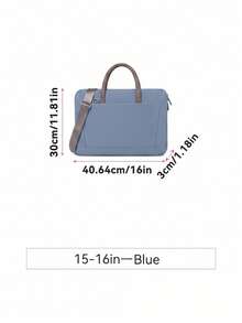 1pc Shoulder Portable Laptop Bag Conference Waterproof Portable Briefcase Back To School - Multicolor - View 27