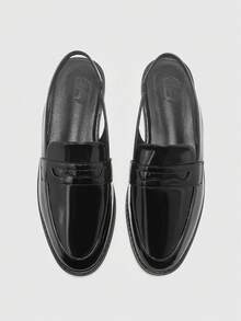 CUCCOO BIZCHIC Women's Shoes Flat Back Carry Loafers - Black - View 1