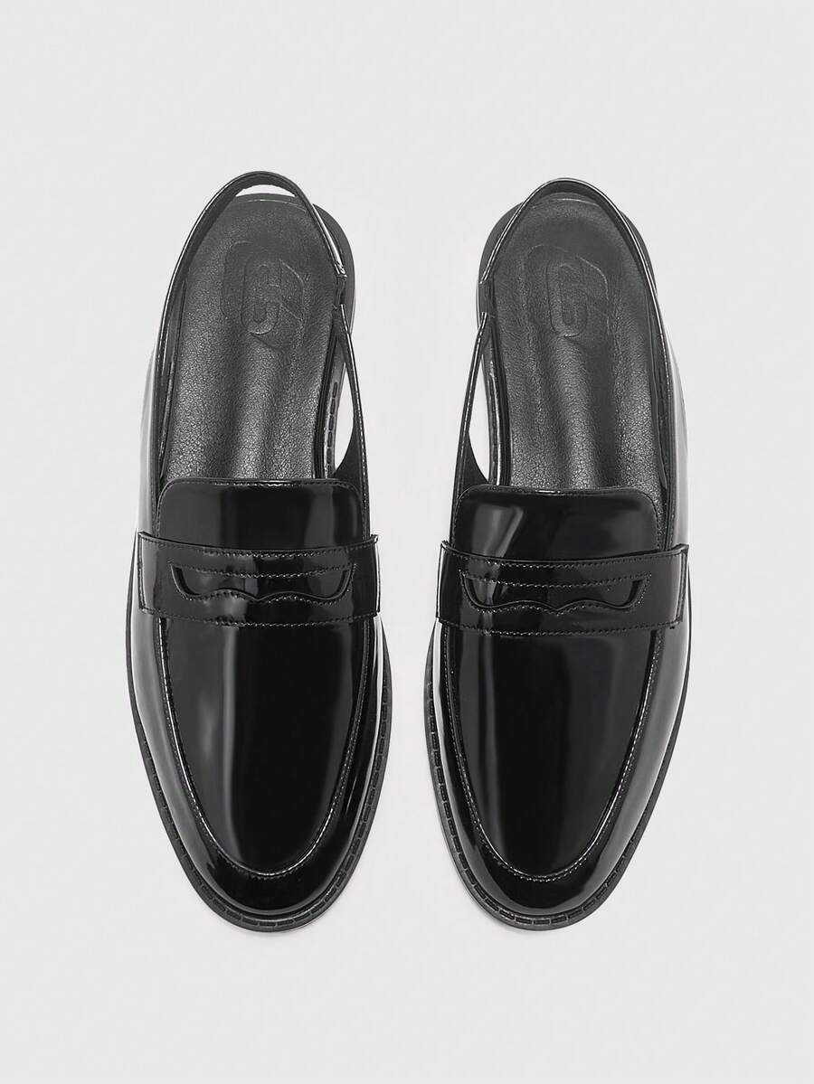 CUCCOO BIZCHIC Women's Shoes Flat Back Carry Loafers - Black - View 1