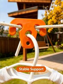3/9PCS Compact Durable Adjustable Non Slip Strong Grip Outdoor Clothesline Rope Stopper Clips Portable Lightweight Easy Fasten Weather Resistant For Camping Travel Home Laundry Drying Accessories Random Multicolor Trending Camping Gear - View 2