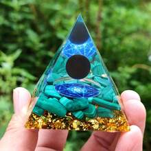 Piramida Orgonit Pohon Kehidupan Buatan Tangan, Chakra Reiki, Kristal Buatan, Yoga, Perhiasan, Ornamen, Kerajinan, Dekorasi Kantor - Beraneka warna - View 14
