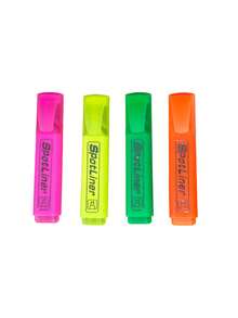 Mixed Color Neon Fluorescent Pen Set, Modern Aesthetics And Durable Plastic Rectangular Pen Holder, Chisel Tip, Transparent Storage Bag, Suitable For Note-Taking, Hand Account, Color Marking, Office Space Layout For Teenagers And Adults - Multiple Styles - View 12