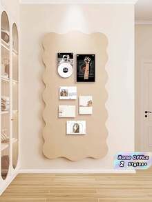1PC Modern Thickened Felt Bulletin Board No Drill Wall Mounted Rectangular Message Photo Display Board For Home Office Memo Notice DIY Decorative Wall Organizer For Valentine Mother Thanksgiving Christmas Gift - A - View 1