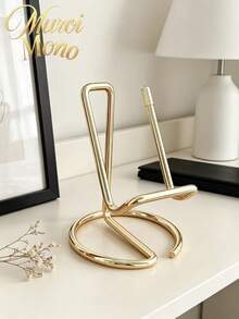 1 قطعة حامل هاتف معدني، حامل عالمي للمكتب، حامل قائم، تصميم بسيط محمول، تثبيت طاولة مستقر للهواتف الذكية والأجهزة اللوحية، دعم عرض بدون استخدام اليدين للمكتب والمطبخ والدراسة - متعدد الألوان - مشاهدة 3