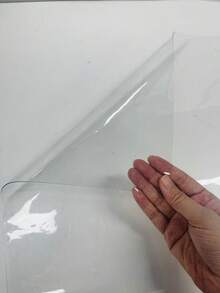 1pc Clear Transparent PVC Table Protector Cover, Waterproof Scratch‑Resistant Heat‑Resistant Easy‑Wipe‑Clean Mat. For Dining Table, Desk, Office, Home, Kitchen Countertop, Hotel, Restaurant, Party, Banquet, Holiday, Festival & Household Daily Use. - White - View 5