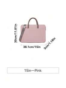 1pc Shoulder Portable Laptop Bag Conference Waterproof Portable Briefcase Back To School - Multicolor - View 12