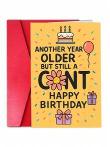 1Pc Fun And Humorous Birthday Card To Give To Friends, Containing Vivid Jokes, Perfect For Adult Birthday Parties, Guaranteed To Make You Laugh Heartily - multicolor - View 7