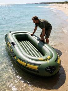 Inflatable Kayak, Inflatable Boat, Inflatable Fishing Boat, Floating Boat, Kayak, Military Green PVC Boat, Yacht, Kayak, Swimming Pool, Lake, Adult Rubber Boat, Inflatable Kayak, Suitable For Fishing And Outdoor Drifting - Multicolor - View 6