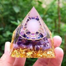 Piramida Orgonit Pohon Kehidupan Buatan Tangan, Chakra Reiki, Kristal Buatan, Yoga, Perhiasan, Ornamen, Kerajinan, Dekorasi Kantor - Beraneka warna - View 11