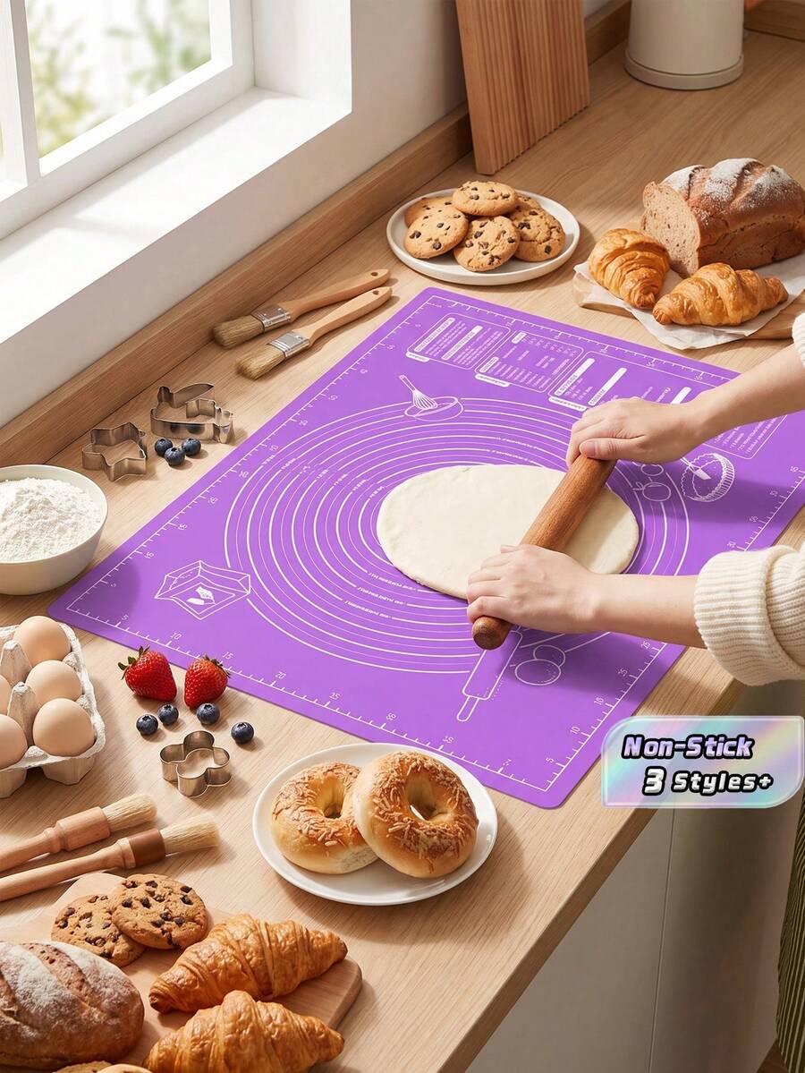 1PC Kneading Mat - Non-Stick, , Easy To Clean, Convenient Storage, Baking Essential, Great For Christmas, Parties & Holidays Back To School
