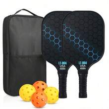Pickleball Paddles Set Of 2, Fiberglass Pickleball Rackets With 4 Pickleballs & Carry Bag, Lightweight Pickleball Equipment For Men Women, Beginners & All Levels Players - Multicolor - View 9