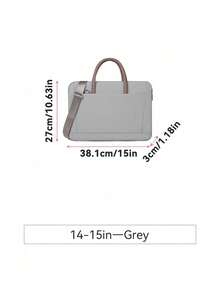 1pc Shoulder Portable Laptop Bag Conference Waterproof Portable Briefcase Back To School - Multicolor - View 13