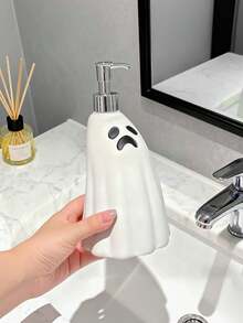 1 Peça Garrafa Bomba de Loção em Formato de Fantasma de Halloween, Dispensador Plástico Vazio para Banheiro, Gel de Banho, Shampoo, Sabonete Líquido, Recipiente Suporte para Decoração de Festa Assustadora de Feriado, Presente - 200ml - Visão 4