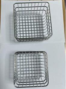 1 Matte Black Trapezoidal Minimalist Tabletop Storage Basket, Metal Organizer Basket For Kitchen And Bathroom Without Drilling, Small Golden Trapezoidal Basket, Pink Rectangular Basket, Bathroom Accessories, Room Decoration - Multicolor - View 10