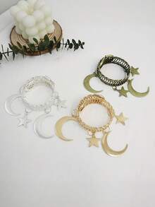 1PC Retro Vintage Star Moon Metal Curtain Tieback Hook Decorative Window Drape Holder For Living Room Bedroom Study Home Decor Accessories Gift Must Haves - one-size - View 10