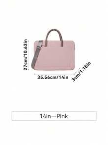1pc Shoulder Portable Laptop Bag Conference Waterproof Portable Briefcase Back To School - Multicolor - View 24