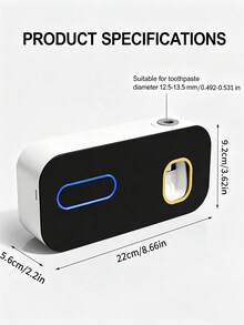 Teckwe 400mAh 智慧牙刷消毒收納架，附自動牙膏擠壓器，壁掛式 5 格收納，耐用塑料材質，USB 充電鋰電池，現代浴室收納與居家裝飾，浴室牙刷架 - 均碼 - 查看 6