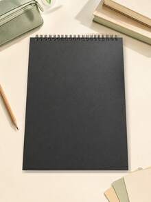دفتر رسم حلزوني بغلاف أسود 16K بوزن 120 جرام، 30 ورقة دفتر رسم للفنانين والطلاب والرسم الخطي والممارسة - متعدد الألوان - مشاهدة 6