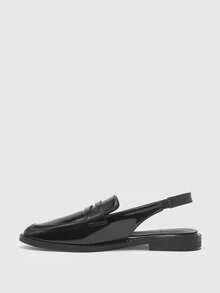 CUCCOO BIZCHIC Women's Shoes Flat Back Carry Loafers - Black - View 3