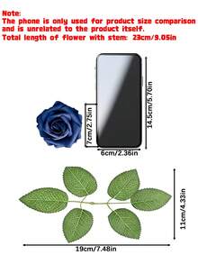 27 Pcs Artificial Rose Set (25 Roses & 2 Leaves) With Stems, Fake Flowers For DIY Wedding Bouquets, Table Decor, Home & Baby Party Layout, Suitable For Valentine's Day, Birthday, Wedding, New Year And Graduation Gifting, No Box Included - Color Mixing - View 3