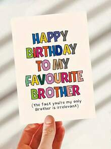 بطاقة تهنئة 1 قطعة "Happy Birthday To My Dearest Brother" للشريك والأخ والأصدقاء مع تمنيات صادقة وظرف بلون عشوائي هدية للبالغين - عيد ميلاد - مشاهدة 4
