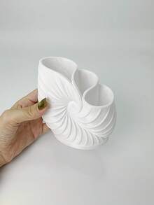 1PC Compact Multi Compartment Spiral Durable Plastic Non Slip Waterproof Rustproof Easy Clean Space Saving Three Compartment Toothbrush Holder Wash Cup Storage Tube Rack For Bathroom Countertop Toothpaste Razor Shaving Cream Toiletries - White - View 4