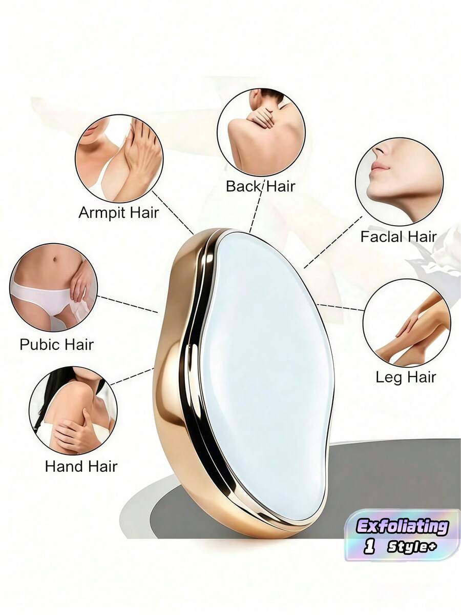 Nano Crystal Hair Remover For Women Men – Painless Exfoliation, Reusable Tool For Smooth Legs, Arms & Back - Multicolor - View 1