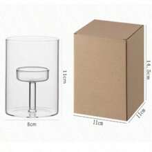 Cylindrical Windproof Glass Candle Holder, Oil Lamp, Windproof Candle Holder, Creative Home Decoration, Candlelight Dinner Gift (Excluding Candles) - Multicolor - View 14