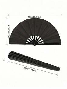 1PC Large Premium Cloth Reinforced ABS Frame Folding Hand Fan Cooling Portable Lightweight Durable Decorative Versatile Gift For Summer Birthday Anniversary Graduation Back To School Carnival - Multicolor - View 6
