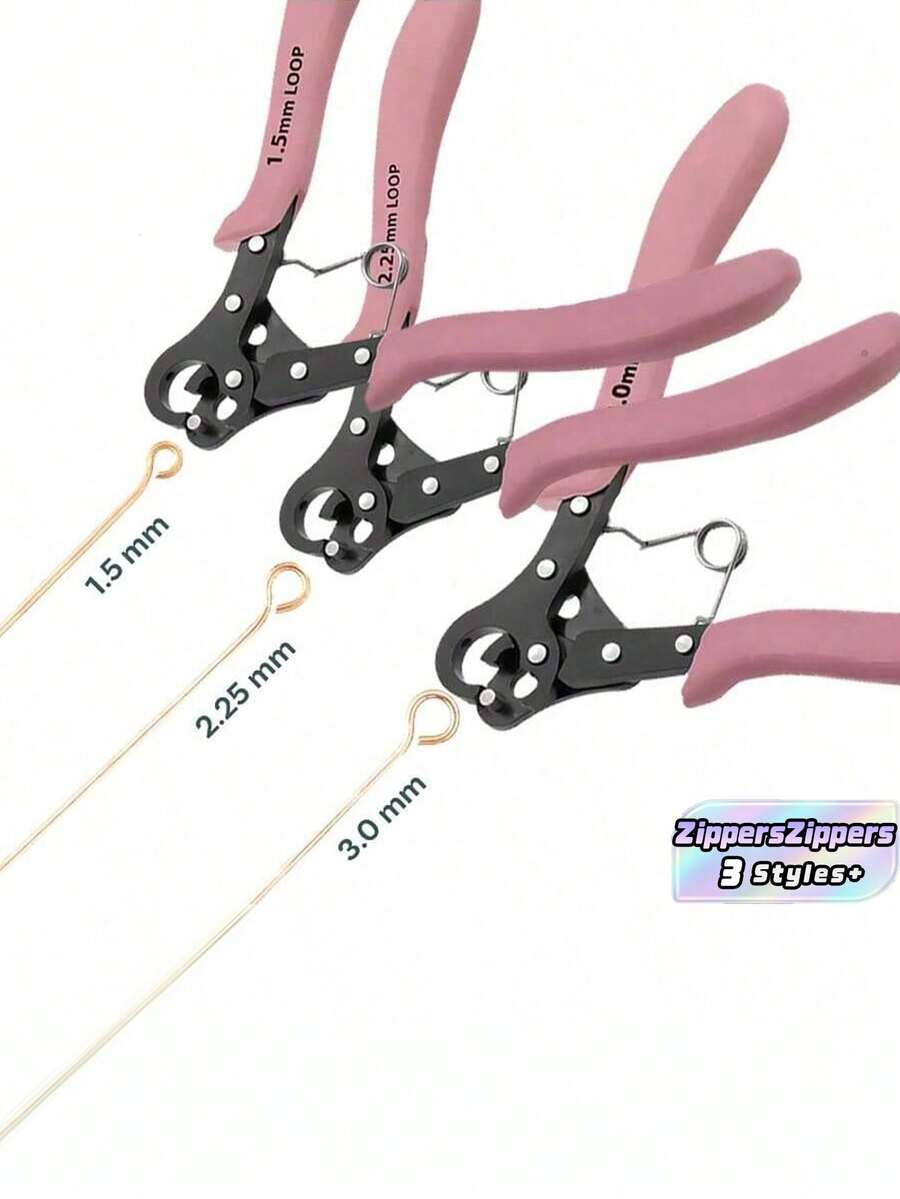 Tang Mulut Bulat - Tersedia dalam berbagai model, termasuk tang mulut bulat 1,5 mm, 2,25 mm, dan 3 mm, cocok untuk tang kawat dalam produksi perhiasan. - Beraneka warna - View 1