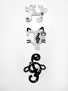 ROMWE Anime 3 Pieces Of Random Polka Dot Note Cat Hairpin, Cute  Duck Bill Clips For Adults - Polka Dot Cat - View 2