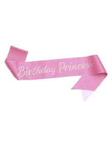 Sparkling Birthday Princess Crown – Rhinestone Tiara & Sash Set, Women's Party Decoration - View 5