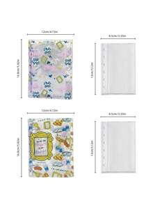 FRIENDS X Joivida 1pc Joivida A7 Transparent Portable File Folder With Double Snap Design, Can Store Photos As Album, Also For Money, Stationery, Notebook, Stickers, Great For Office, School, Back To School, A Practical Gift For Birthday Or Anniversary - A - View 3