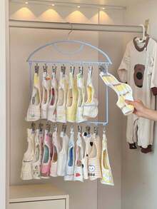Multi-Clip Baby Drying Hanger Specially Designed For Newborn Accessories. Great For Hanging Socks, Bibs, Baby Hats And Small Infant Clothes While Air Drying. - A - View 6