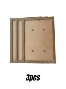 30x40cm Photo Frame, 12x16in Certificate Frame, A4 Poster Frame Without Mat, Acrylic Transparent Panel, Suitable For Living Room, Bedroom, Gallery Wall Decor, Brown Frame For Picture Display Only - Brown - View 7