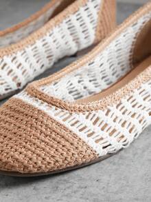 Solezae Sapatos Planos Versáteis de Moda Feminina para Uso Diário - Damasco - Visão 6