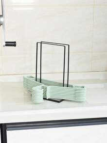 1PC Space Saving Large Capacity Stainless Steel Detachable Heavy Duty Metal Modern Vertical Stand Sturdy Easy Assembly Stackable Hanger Organizer Rack For Closet Laundry Room Bedroom Small Space Home Decor Storage Rack Organizer Shelf - Multicolor - View 6
