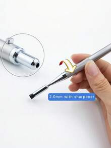 قلم رصاص ميكانيكي أوتوماتيكي معدني، قلم كتابة ورسم بمركز ثقل منخفض، رصاص ، قابل للنقر - الأسود - مشاهدة 9