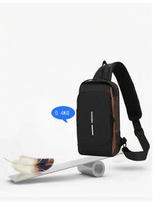 Túi đeo chéo chống trộm nam có khóa bàn phím số và cổng USB, dây đeo điều chỉnh được, phụ kiện kim loại màu vàng, túi đeo bên bền bỉ cho du lịch, đi xe máy và tập gym, đựng điện thoại thông minh, phong cách thường ngày và lịch sự (Đen/Nâu) - Nhiều màu - Xem 9