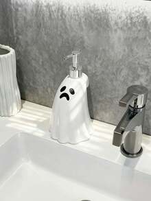 1 Peça Garrafa Bomba de Loção em Formato de Fantasma de Halloween, Dispensador Plástico Vazio para Banheiro, Gel de Banho, Shampoo, Sabonete Líquido, Recipiente Suporte para Decoração de Festa Assustadora de Feriado, Presente - 200ml - Visão 3