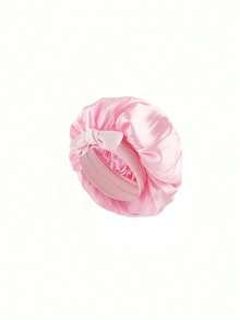 Luxury Satin Embroidered Bow Sleep Cap For Women - Adjustable Silk Nighttime Hair Accessory, Headband-Style Home Sleep Aid Hat Hair Bonnet Hair Drying Towel Wrap - Multicolor - View 16
