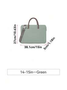 1pc Shoulder Portable Laptop Bag Conference Waterproof Portable Briefcase Back To School - Multicolor - View 23