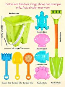 MINKOJA Beach Toy Set For Youngsters To Play With Water And Sand Large Sand Shovel Beach Bucket Sand Digging Tool Timer Accessories, Random Colors - Multicolor - View 4