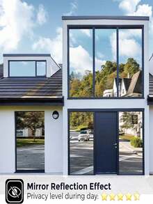 Self Adhesive One-Way Mirror Window Film, Window Film, Daytime Privacy, Anti Thermal Resistance, UV Shading, Suitable For Home And Office Glass Doors, Detachable - 1PC - View 2