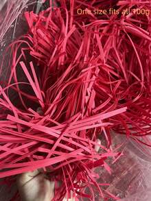 Colored Rafi Grass Shredded Paper Grass Wedding Gift Box Sweet Candy Filler Gift Packaging Box - red - View 6