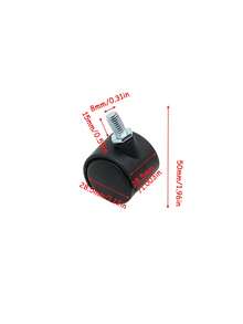 Standard Integrated Office Chair Casters, Universal Replacement Chair Wheels, Heavy Duty Rolling Swivel Casters For Gaming Chairs & Executive Office Chairs - Multicolor - View 4