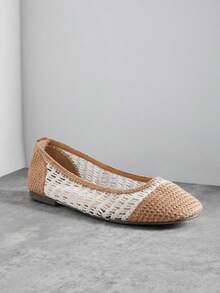 Solezae Sapatos Planos Versáteis de Moda Feminina para Uso Diário - Damasco - Visão 7