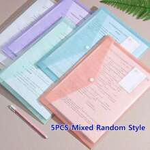 A4 Clear PP Plastic Document Folders With Snap Button, Waterproof File Storage Pouches, Macaron Color Envelope File Bags For Office School Document Organizer, Available In 5pcs/10pcs/30pcs - Gradient Macaron Colors (Upgraded and Thickened) - View 16