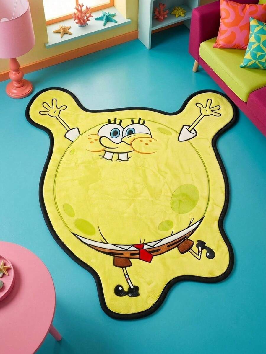 SpongeBob SquarePants | POKOJA LAND 1pc Rug – Licensed Cartoon Floor Mat, Soft Plush Home Decor - 1PC - View 1